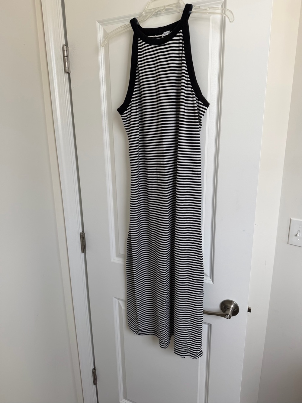 Black & White Striped Racerback Dress